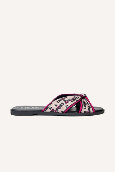 Dkny WANDA BOW WIDE - FLATS-BOT - LT TAUPE/HOT PINK-6