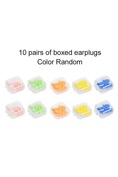 Choice 10 pairs mix 5/10 Pairs Swimming Earplugs with Box Soundproof Silicone...