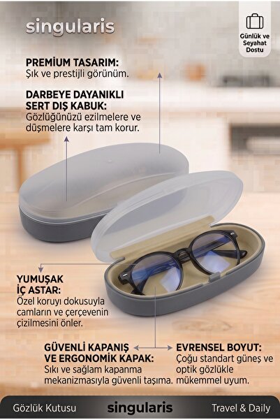 Singularis 1 Adet Güneş Gözlüğü Kılıf Seti Şık Tasarım ve Güçlü Koruma Her Ta...