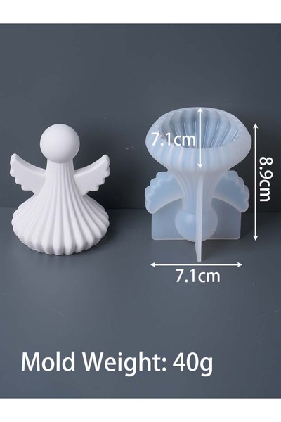 Choice1 02 Simplicity Angel Silicone Candle Mold DIY Geometric Wing Stripe An...