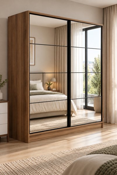 Minar Kale210 2k Sürgülü Dlp 220 Cm Dore Aynalı