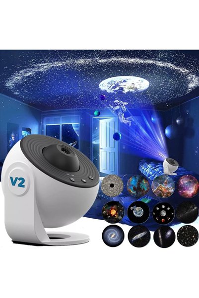 Timebox Proiector de lumină nocturnă tip stele galaxii pentru cameră 12 discu...