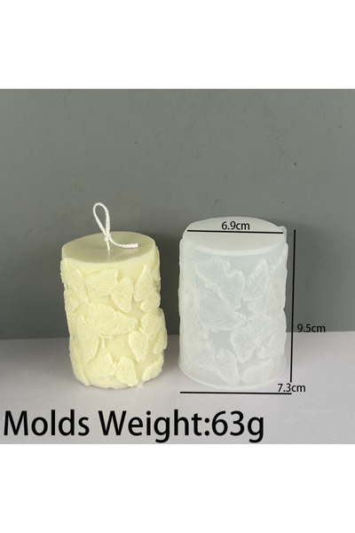 Choice1 05 Flower Butterfly Columnar Silicone Candle Mold DIY Waves Soap Resi...