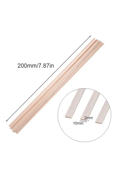 Choice 2x10x200mm 50pcs 20-50pcs Balsa Stick Balsa Wood Model Building Carvin...