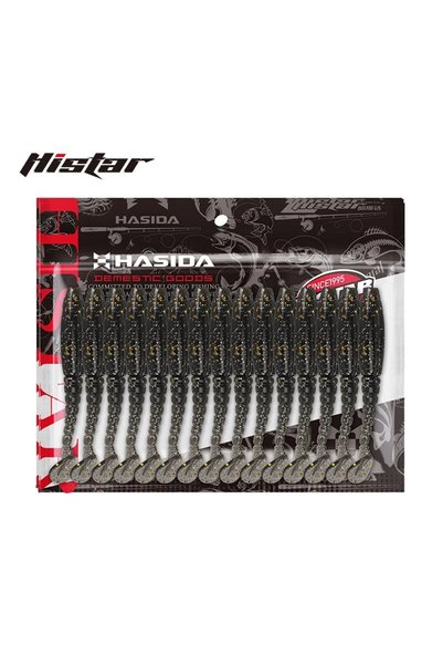 Choice 6.2cm1.52g15pcs Light Grey HASIDA 1Bag Soft Fishing Lure High Elastici...