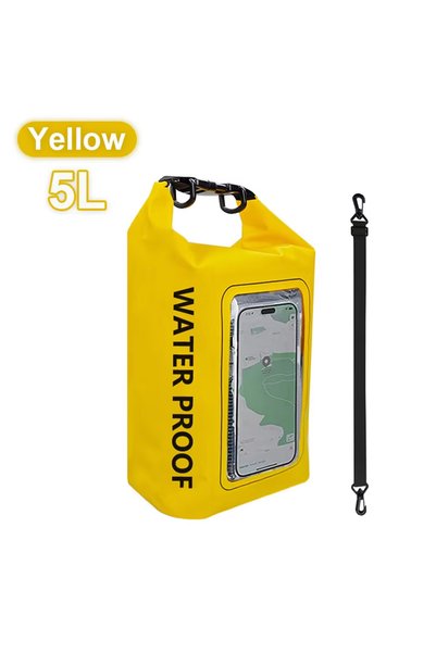 Choice5 5L-Yellow 2L/5L PVC Swimming Waterproof Bag,Mobile Phone Waterproof D...
