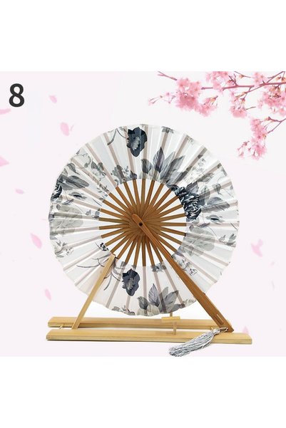 Choice7 8 1PC Windmill Fan Female Gift Fan Japanese Round Fan Portable Foldin...