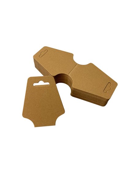 Choice Kraft 50pcs Foldable Blank Kraft Package Display Card Necklace Bracele...