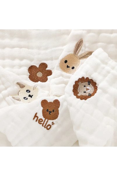 Choice 5pcs 5pcs Baby Square Towel 6 Layer Cotton Handkerchief Face Towel Was...