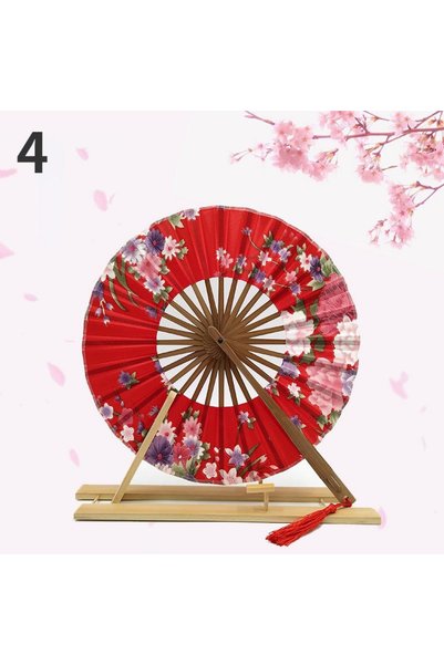 Choice5 4 1PC Windmill Fan Female Gift Fan Japanese Round Fan Portable Foldin...