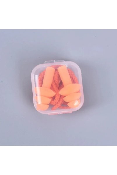 Choice orange color 1 Pc Silicone Ear Plugs Sleep Earplugs Noise Reduction Sw...