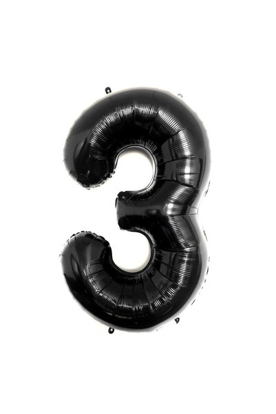 Choice 32inch 3 32inch Black Number Foil Balloons for Birthday Party Wedding ...