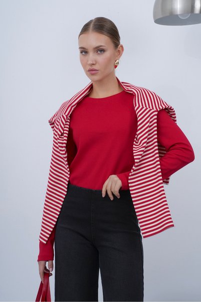 macharel jeans Kadın Beli Lastikli Esnek Rahat Kalıp Bol Paça Pantolon