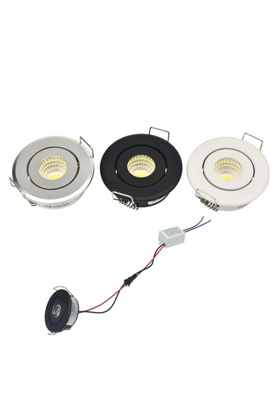 Choice COB 3W Black Finish Warm White 3000K Mini LED Downlight Ceiling Spot L...