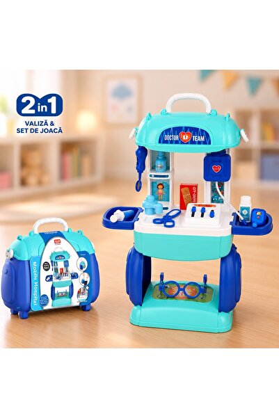 Salamandra Kids Trusă de doctor pentru copii cu unelte și accesorii, joc de r...