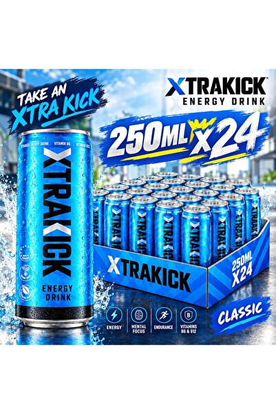 XTRAKICK Băutură energizantă - - BAUTURA ENERGIZANTA 250 ML x 24 bucati