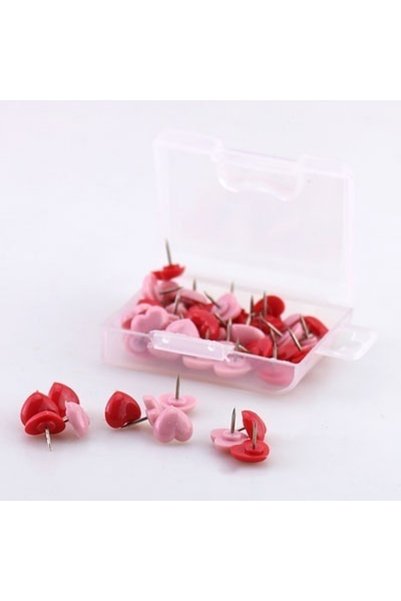 choice2 Multicolor Heart Shape 50pcs Plastic Quality Cork Board Safety Colore...