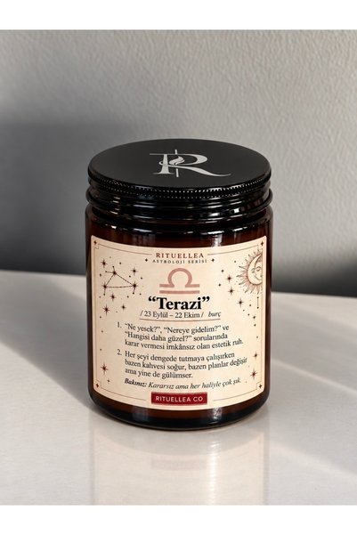 Genel Markalar Rituellea Co Astroloji Temalı Dekoratif Mum %100 Doğal Soya Wa...