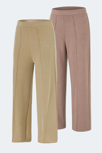 Slazenger Valentino Set of 2 Women's Wide Leg Green - Mink Sweatpants