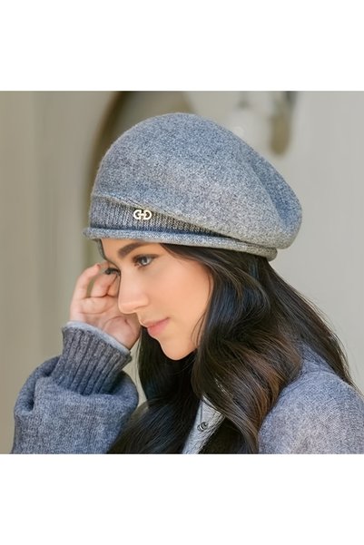 choice2 light gray 1 Piece of Fashionable and Versatile Knitted Hat for Women...
