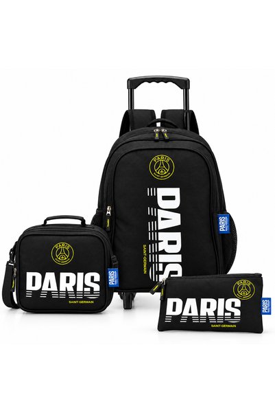 Bamboo Bark Paris Saint Germain 3-Piece Trolley Backpack Set with Lunch Bag &...