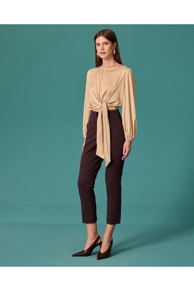 SEÇİL High Waist Ankle Length Trousers