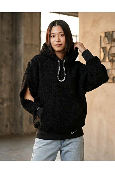 Nike Sportswear Collection Sherpa Oversize Hoodie Kadın Kapüşonlu Şerpa Peluş...
