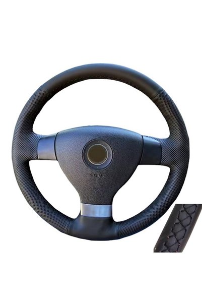 Choice Black Thread Customized Car Steering Wheel Cover Braid Non-Slip Leathe...