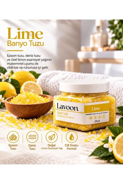 Lavoon Limon 250gr. Manikür Pedikür Tuzu / Banyo Tuzu / Epsom Tuzu / Ingiliz ...