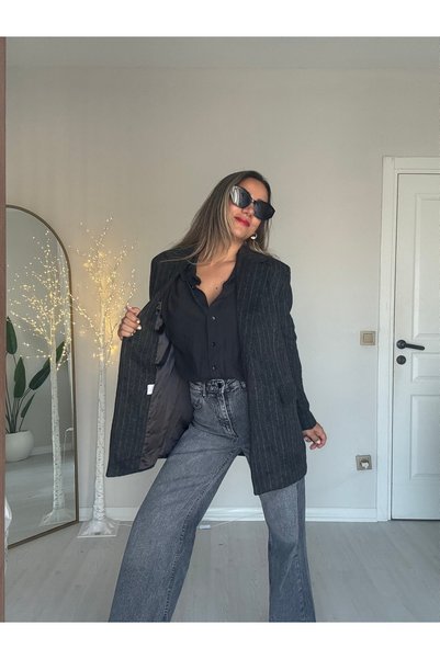 ROZELLA Anthracite Cashmere Jacket