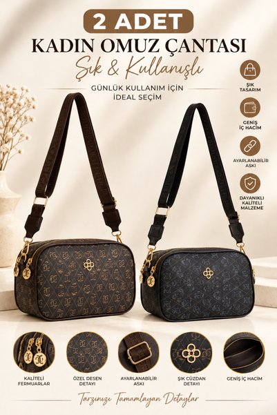 Newish Polo Women's Shoulder and Crossbody Bag with 2 Compartments, Daily Sty...