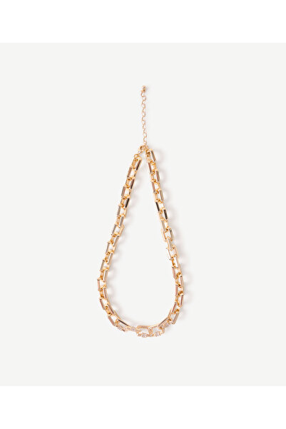 Yargıcı Rectangular Ring Chain Necklace
