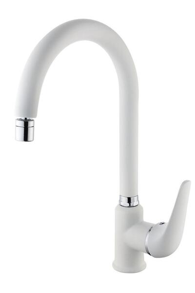 Vilas Sapphire Matte White 360 °   Italian Perlatör Kitchen Sink Faucet
