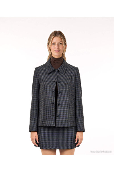Yargıcı Wide Shirt Collar Long Sleeve Jacket