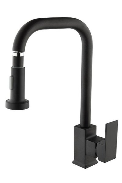 Vilas Trento Black Square Function Head House Kitchen Faucet