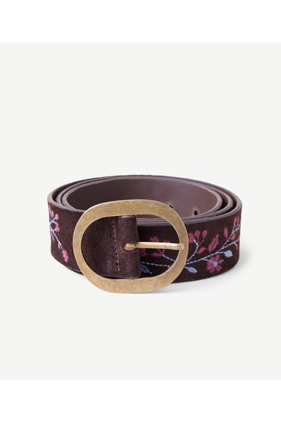 Yargıcı Suede Embroidered Trouser Belt