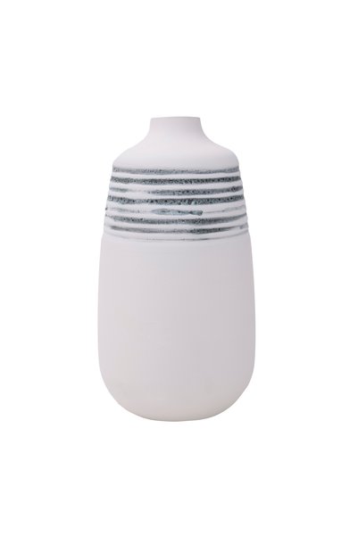 Yargıcı Vază ceramică cu model în linii (36x20 cm)