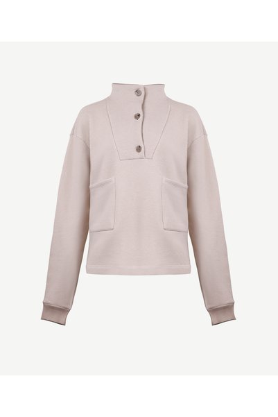 Yargıcı Stand Collar Sweatshirt with Front Pocket Detail