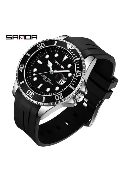 Choice1 black SANDA Hot Sell Men Quatrz Watch Sport Mens Watches Top Brand Lu...