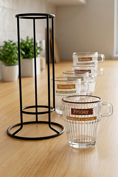 Rakle Espresso Week 5'li Stackable Kahve Fincanı Seti 120 cc