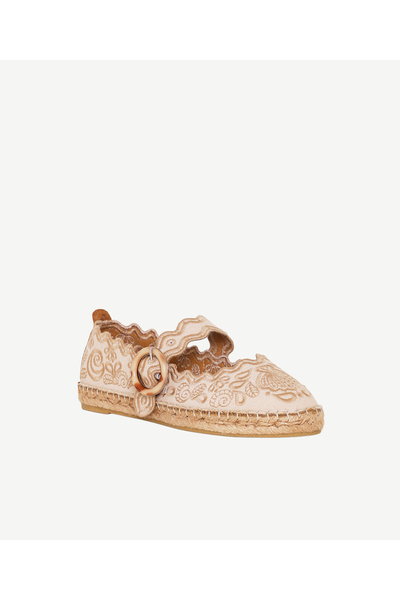 Yargıcı Embroidered Mary Jane Espadrille