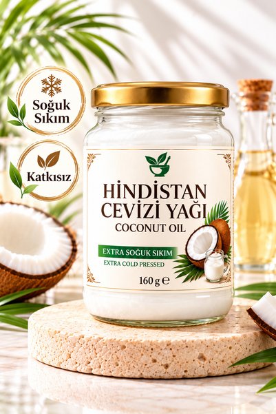 Ordovital Organik Hindistan Cevizi Yağı 160 ML | %100 Doğal Soğuk Sıkım | Saç, Cilt ve Vücut Bakımı | Nemlendirici & Besleyici Bakım Yağı | Çok Amaçlı Kullanım