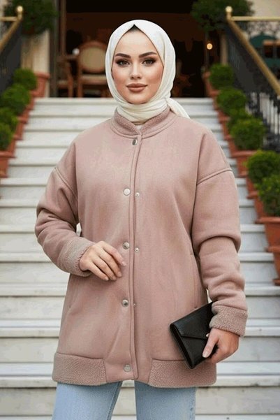 Neva Style Wildleder-Nerz-Hijab-College-Mantel 9287V