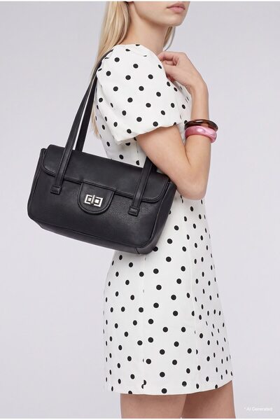 DeFacto Damen-Clutch mit Metallverschluss und detailliertem Design I4430AXNS