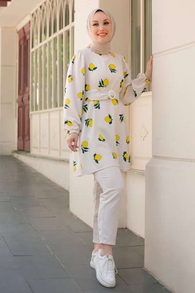 TOFİSA Tunika Kalhoty Sari - 10549-SARI