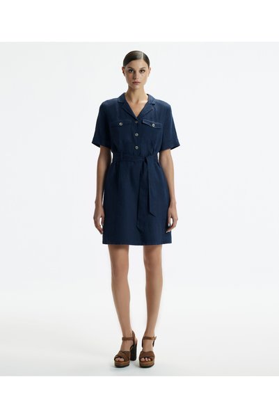 Yargıcı Jacket Collar Short Sleeve Dress
