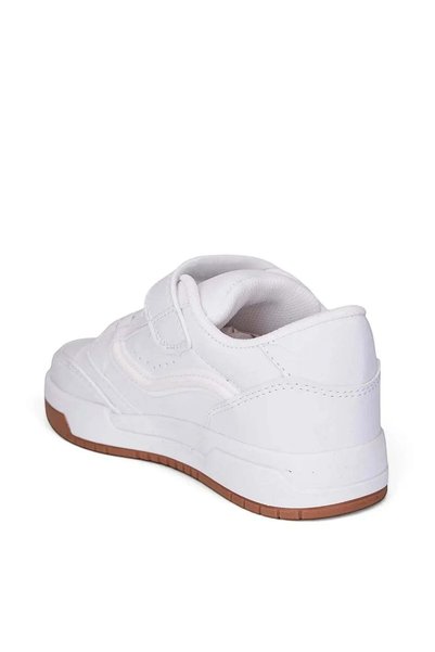 ZACOZ Boys' Velcro Casual Sneakers — White