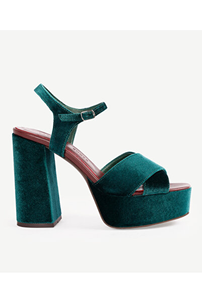 Yargıcı Velvet Fabric Platform Shoes