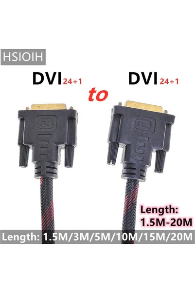 Choice كابل DVI إلى DVI عالي السرعة بطول 1.4 متر، محول 24+1 دبوس DVI-D مطلي ب...