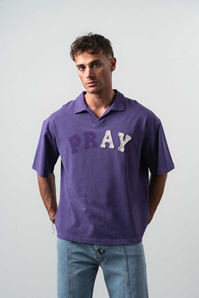 Respire Tricou Polo Bărbați, Tricou Supradimensionat Streetwear cu Guler în V...